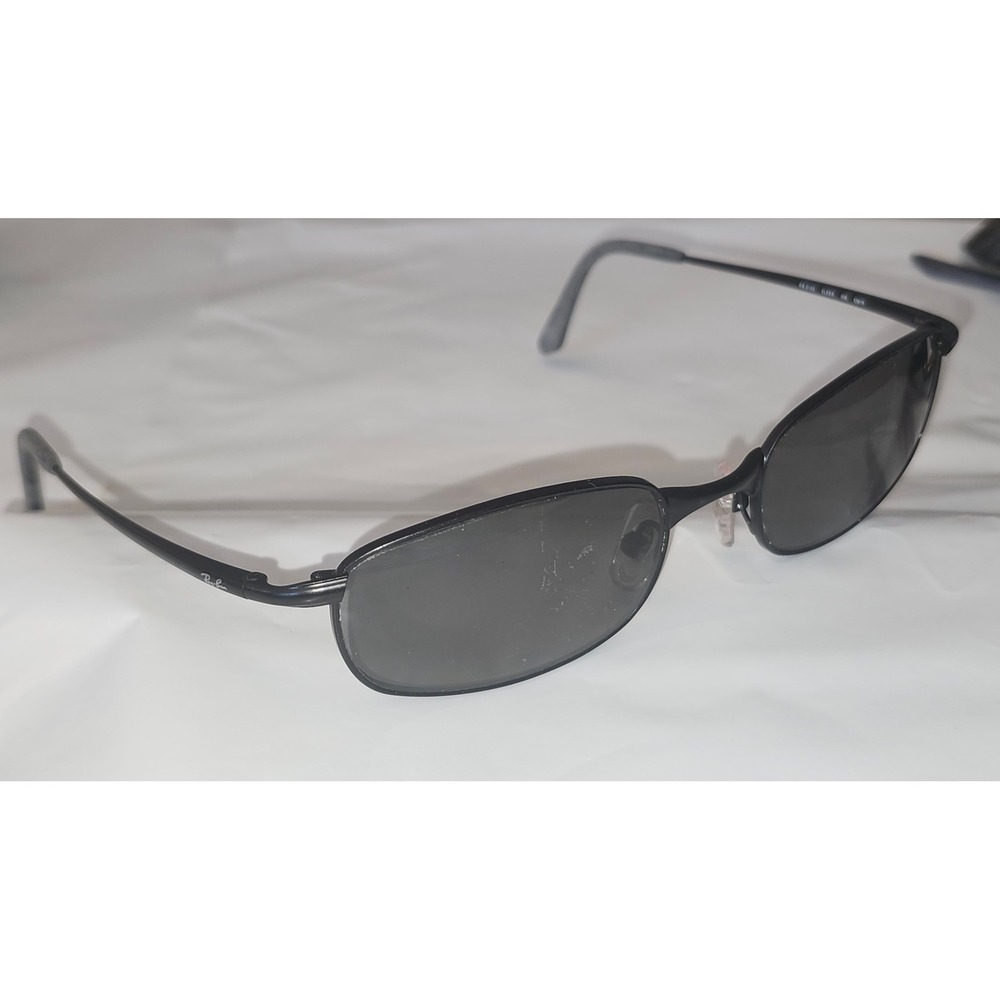 Ray-Ban RB 3162 Sleek 006 Matte Black Metal Rectangular Frames Only Italy 52-19